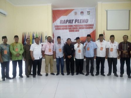 KPU Resmi Tetapkan Lima Calon Bupati dan Wakil Bupati Kampar 2017
